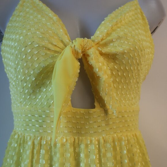 NWT Womens Alice + Olivia Sunflower Yellow Maxi Dress 2 - Picture 4 of 8